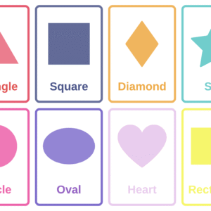 Colorful Shapes Flashcards